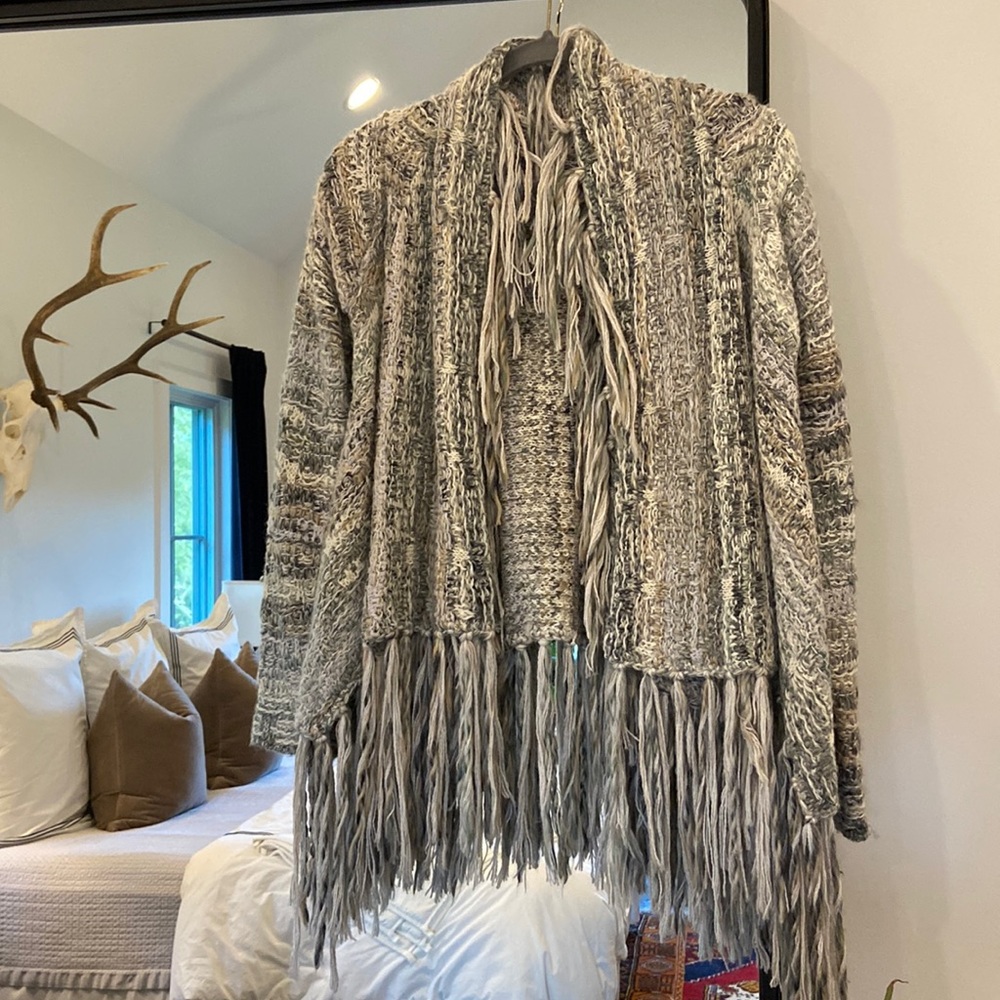 Free People Multi Color Wrap Sweater
